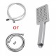 Square Chrome ABS Rainfall Handheld Shower Head With Water Hose